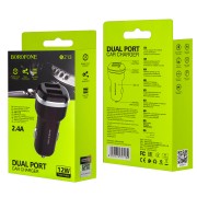 Переходник АЗУ на 2 USB 2.4A BZ13 12W BOROFONE черный 000819 Переходник АЗУ на 2 USB 2.4A BZ13 12W BOROFONE черный 000819