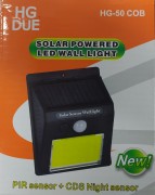 Фонарь аккумуляторный с солнечн бат с дат света и движения HG-50 COB Фонарь аккумуляторный с солнечн бат с дат света и движения HG-50 COB