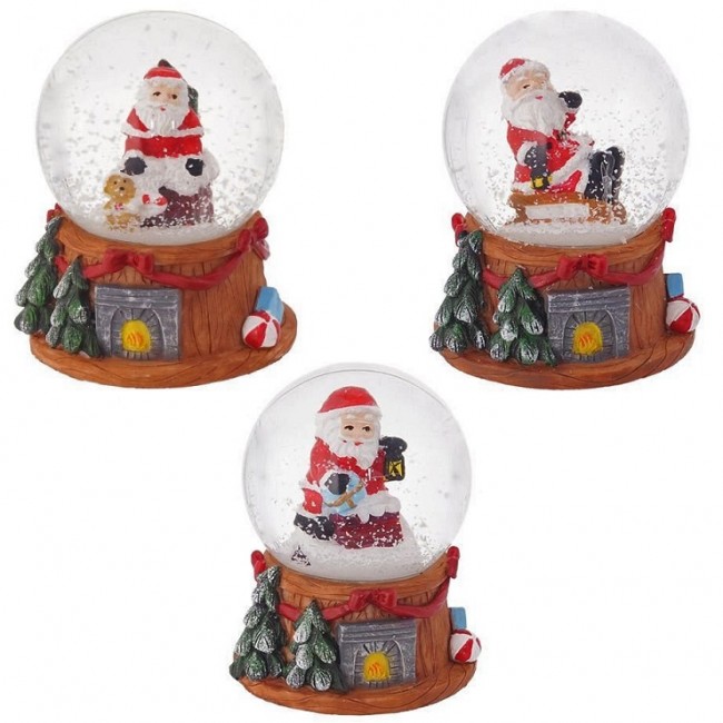 Снежный шар в ассортименте "домик дед мороз " 8808-095 /12/