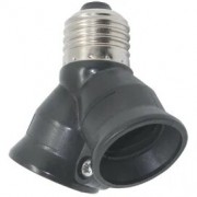 Переходник  Ecola  Е27 на 2хЕ27  черный 483218