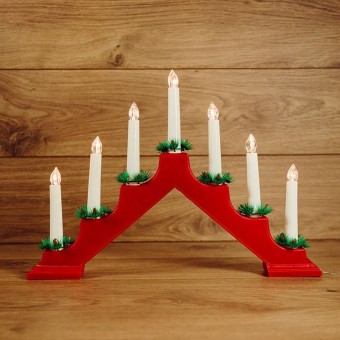 Горка финская новогодняя пластик красная /12/ B7R