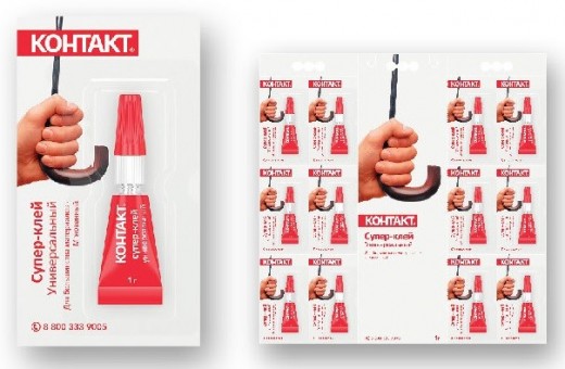 РАСПРОДАЖА клей "КОНТАКТ" 1г 12шт.в упак. КМ 384-112  /сроки  цена за упак