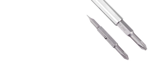 Отвертка  2в1  синяя ручка PH- CR-V3/16