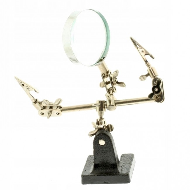 Лупа "3-я рука" д/пайки 2.5х    JM508 KM-231  /30/