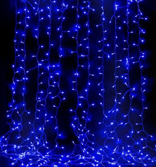 Гирлянда занавес син в тубе8реж.1,5х1,5м  160L