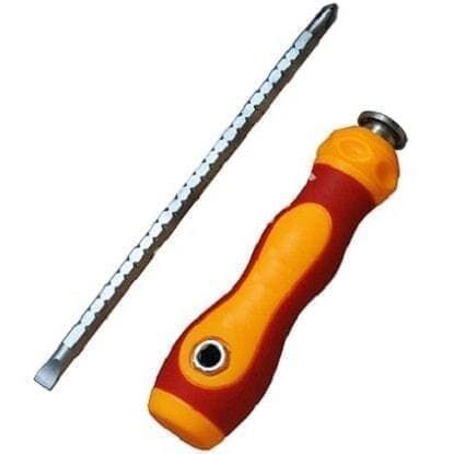 Отвертка двустор. комбинированная оранжевая ручка