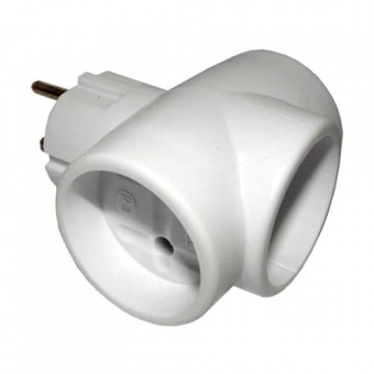 Тройник без заземления TOKER ЗТ 6А  белый