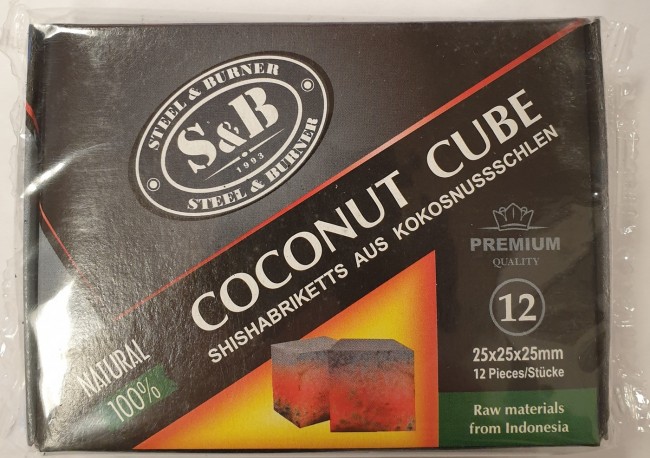 Уголь кокосовый  премиум качества 25*25*25мм /12/