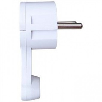 Вилка невидимка Ecola "За шкаф" 16А 250В (земля,плоская белая) 673291