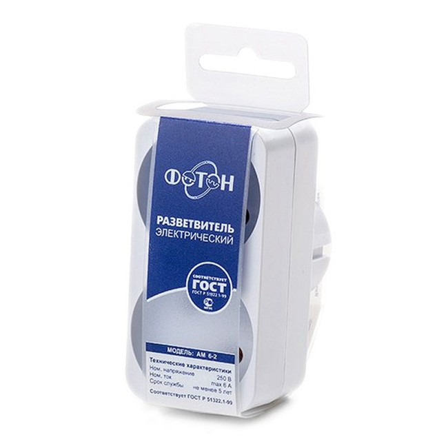 Двойник электр. AM 6-2, 6A, без зазамл. ФОТОН