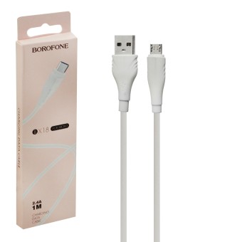 Кабель USB Micro  BX18  2.4A 1M Borofone белый 794808
