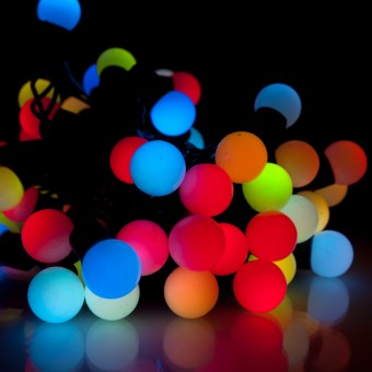 Гирлянда NG-9 цветная  матов. шар 20л. 6м /50/ 3.6