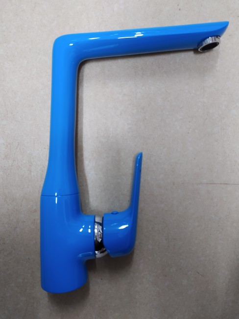 Смеситель для кухни верхний излив Grace голубой 61211-8