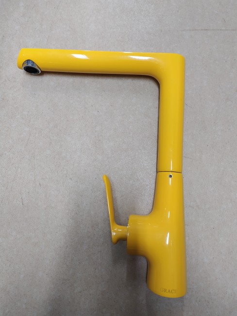 Смеситель для кухни верхний излив Grace желтый 60211Н