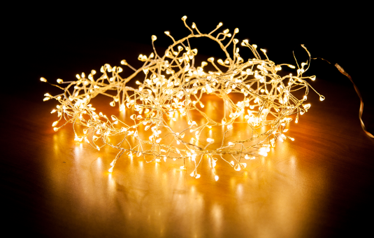 Гирлянда-мишура ХОЛОДНЫЙ 10м 300д. 8режимов катушка