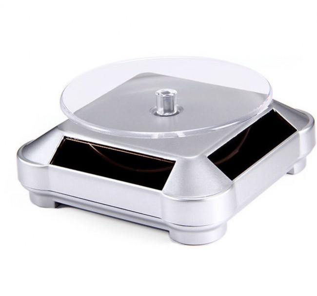 Вращающаяся подставка на солнечной батарее (серебр)