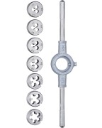 Н-р плашек 8 в1 M3х0,5/M4х0,7/M5х0,8/M6х1/M8х1,25/М10х1,5/M12х.75 отк-5174 Н-р плашек 8 в1 M3х0,5/M4х0,7/M5х0,8/M6х1/M8х1,25/М10х1,5/M12х.75 отк-5174