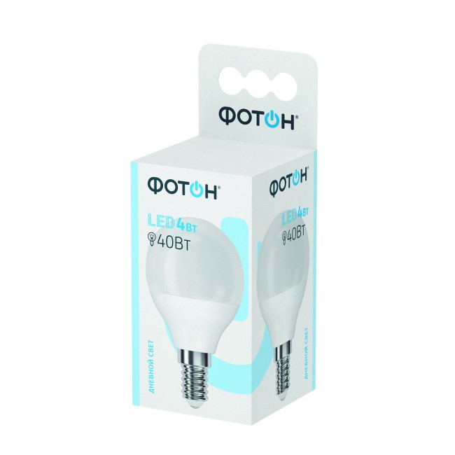 Лампа СД LED P45 4Вт 220В Е14 4000К ФОТОН