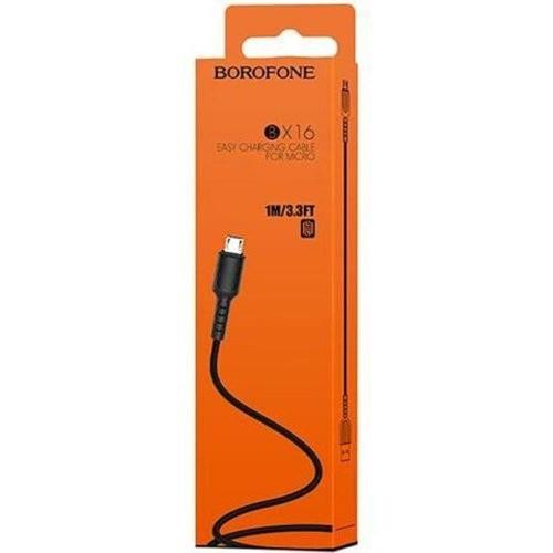 Кабель USB   BX16 Micro  1M 2.4A Borofone черный