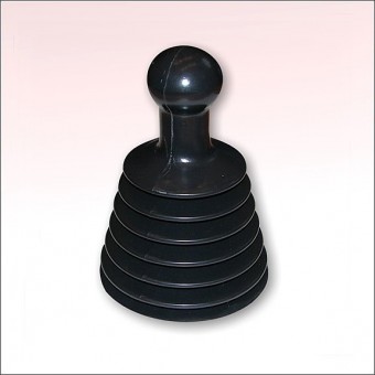 Вантуз гармошка  пластик черный (1445) отк-2161