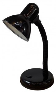 Св-к настольный GTL-028-60-220 на основании 60W E27 метал+пластик черный ( пакет)  641643