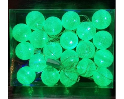 Гирлянда "Китайский шар"  нить зеленая/ зеленый цвет 20л/4м  MQ-79 (19)