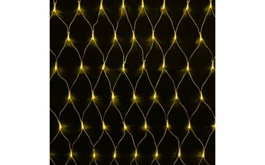 Гирлянда сетка желтый цвет  в тубе 8реж.  1,5х1,5м   160L