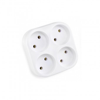 Четверник квадратный без заземления TOKER 4Т 6А отк-0970