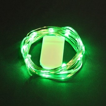 Гирлянда нить светодиодная 20L 2м  зеленый цвет на 2*2032 в пакете