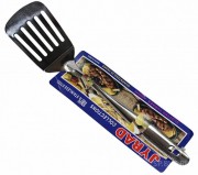 Лопатка с прорезями метал   JYRAD  хром 33см Н