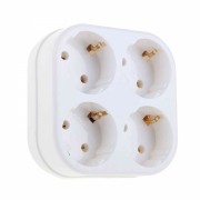 Четверник квадратный с заземления TOKER 4Т4 16А отк-0969 Четверник квадратный с заземления TOKER 4Т4 16А отк-0969