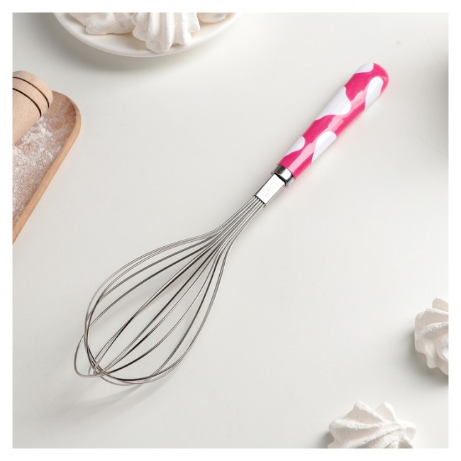 Венчик металл с пластиковой ручкой 25см