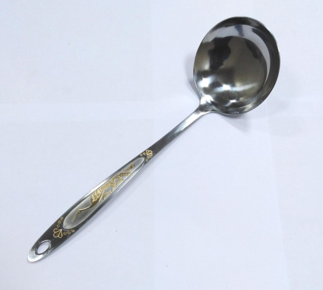 Половник металический с изображ. "Аист"