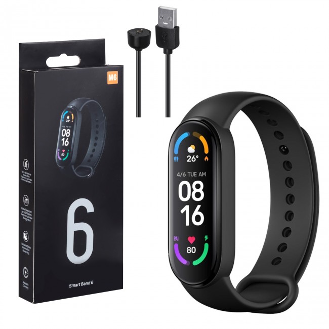 Фитнес браслет M6 аналог черный