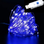 Нить светодиодная  10м 100L синий  цвет    от USB AB-88-1 Нить светодиодная  10м 100L синий  цвет    от USB AB-88-1