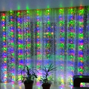 Гирлянда штора  3*3м. цветная 8режимов Light HAN-7 33