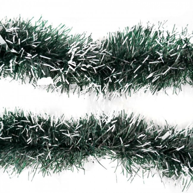 Мишура 09 зеленый с белым продажда от 10 штук