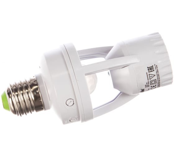 Патрон с датчиком движения  Е27 60Вт  360 угол охвата до 6м дальность