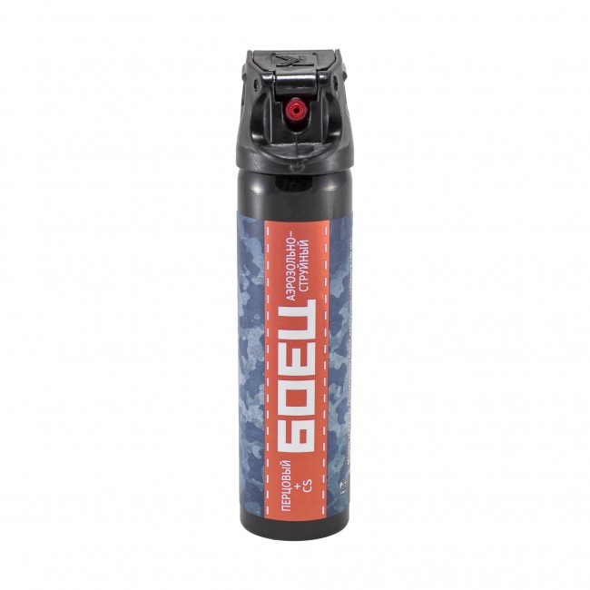 Газовый  баллончик   БОЕЦ аэрозольный -струйный перцовый  CS 100мл