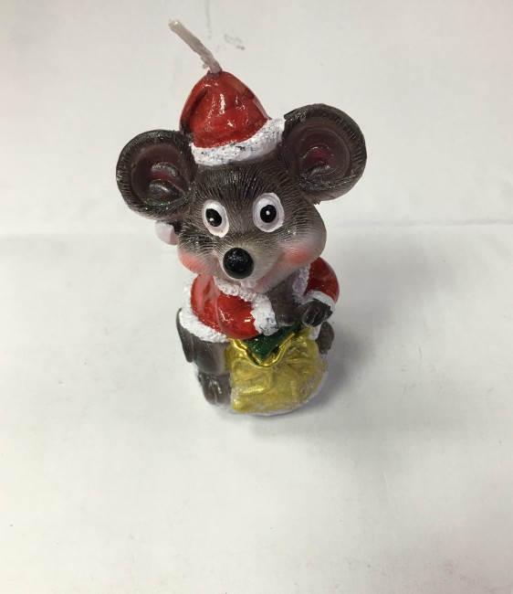 Свеча парафиновая новогодняя "Мышка " 8009 /12/