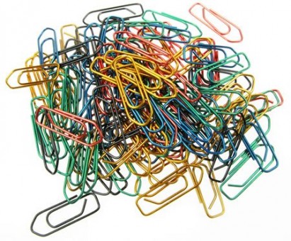 Набор скрепок цветных мал. на блистаре
