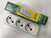 Колодка тройная без зазем.10А 250V "EL-BI" D-130 Колодка тройная без зазем.10А 250V "EL-BI" D-130