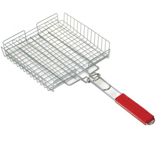 Решетка-ГРИЛЬ  глубокая  "BBQ " 32*24см  C-2162
