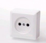 Розетка ОУ 1 место белый пластик РА10-131-б наружняя Розетка ОУ 1 место белый пластик РА10-131-б наружняя