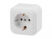 Розетка ОУ 1место белое пластик земля РА16-133-В 328661 Розетка ОУ 1место белое пластик земля РА16-133-В 328661