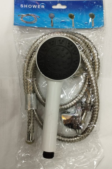 Набор для душа  SHOWER 1,5м  бело черная