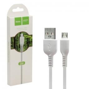 Кабель USB Micro USB X20 2M HOCO белый