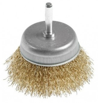 Щетка "Ермак" для дрели со шпилькой 75мм (чашка) 656-027
