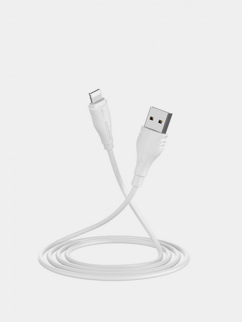 Кабель USB Lightning  BX47 2.4A  1M белый
