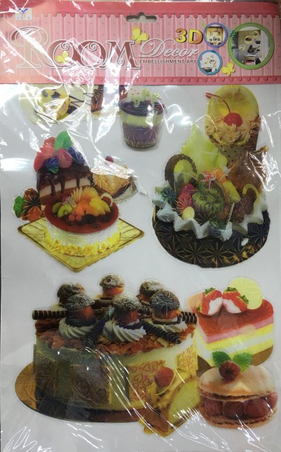 Наклейки декор. десерт  WX-66.. 3D SA-693